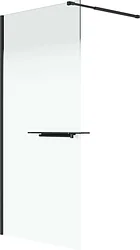 Душевая перегородка Niagara Nova NG-582-10BLACK 100x200 (черный матовый/стекло белый градиент)