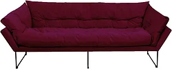 Прямой диван Brioli Анико трехместный (велюр, B48 вишневый) Прямой диван Brioli Анико трехместный (велюр, B48 вишневый)