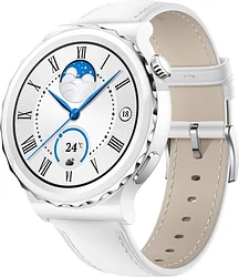 Умные часы HUAWEI Watch GT 3 Pro Ceramic 43mm (кожаный ремешок)