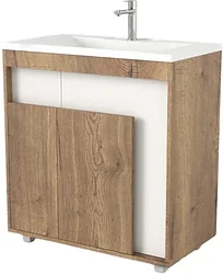 Тумба под умывальник Дабер 015 WeltWasser Deilbach 7517-70 Т15.7W.0.21 (дуб галифакс/белый)