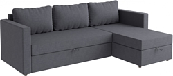 Угловой диван Mio Tesoro Тилаус короткий подлокотник (Dark Grey)