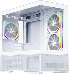 Корпус для компьютера 1stPlayer CV6 ARGB CV6-WH-2FAR-W-2FH7R-W-1FH7-W (белый)