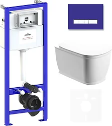 Унитаз Lavinia Boho Relfix Bell Pro Rimless 6 в 1 75110003 (фиолетовый стекло)