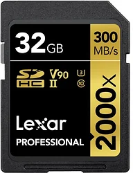 Карта памяти Lexar Professional 2000x SDHC LSD2000032G-BNNNG 32GB Карта памяти Lexar Professional 2000x SDHC LSD2000032G-BNNNG 32GB