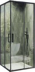 Душевой уголок MaybahGlass MGY-1323-6 (бесцветное стекло/черный)