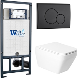 Унитаз Saniteco KW-9010W + Marberg 507 RD MT-BL + Marberg 507