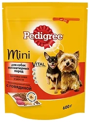 Pedigree (0.6 кг) Для взрослых собак миниатюрных пород полнорационный корм с говядиной