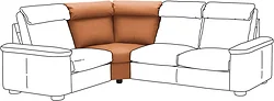 Элемент модульного дивана Ikea Лидгульт 804.132.09 (гранн/бумстад темно-коричневый) Элемент модульного дивана Ikea Лидгульт 804.132.09 (гранн/бумстад темно-коричневый)