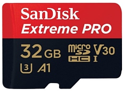 SanDisk Extreme Pro microSDXC Class 10 UHS Class 3 V30 A1 100MB/s 32GB + SD adapter
