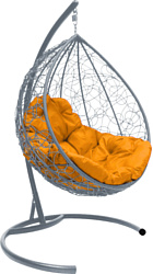 M-Group Капля 11020311 (серый ротанг/желтая подушка)