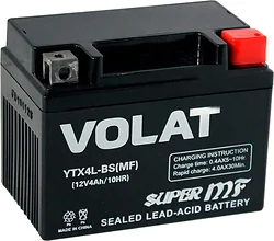 Аккумулятор для мотоцикла VOLAT YTX4L-BS(MF) R+ (4Ah) Аккумулятор для мотоцикла VOLAT YTX4L-BS(MF) R+ (4Ah)