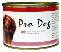 Pro Dog Для собак говядина консервы (0.2 кг) 1 шт.