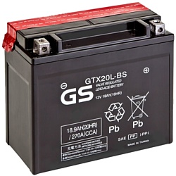 GS GTX20L-BS (18 А·ч)