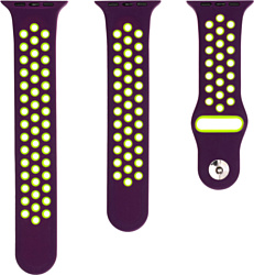 Evolution AW44-SP01 для Apple Watch 42/44 мм (dark purple/fluo yellow)