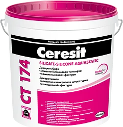 Штукатурка Ceresit CT 174 Фактура камешковая 1.5 мм (25 кг)