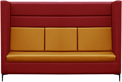 Brioli Дирк трехместный (экокожа, L19-L17 (красный, желтые вставки)
