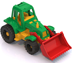 Нордпласт Трактор Ижора с грейдером 151 (зеленый/красный)