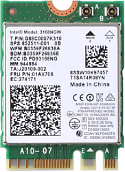 Intel 3168 1x1 AC + BT M.2 2230 No vPro 3168.NGWG