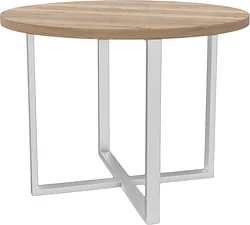 Кухонный стол Hype Mebel Раунд раздвижной 100x100 (белый/дуб галифакс натуральный) Кухонный стол Hype Mebel Раунд раздвижной 100x100 (белый/дуб галифакс натуральный)