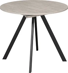 Кухонный стол Древпром М156 Пралеска ДП1-02-11 (шелковый камень/черный матовый)