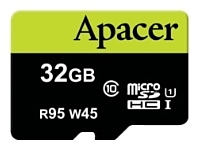 Apacer microSDHC Card Class 10 UHS-I U1 (R95 W45 MB/s) 32GB