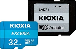 Карта памяти Kioxia Exceria microSDHC LMEX1L032GG2 32GB (с адаптером)