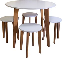 Обеденная группа Mio Tesoro Леванто (белый/дуб натуральный)