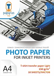 Papyrus T-shirt transfer paper Light A4, 150 г/м2 10 листов
