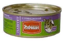 Четвероногий Гурман Паштет с говядиной для щенков (0.1 кг) 1 шт.