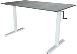 ErgoSmart Manual Desk Compact (белый/бетон)