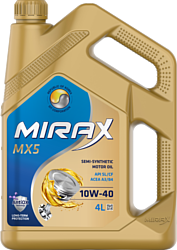 Моторное масло Mirax MX5 10W-40 SL/CF A3/B4 4л