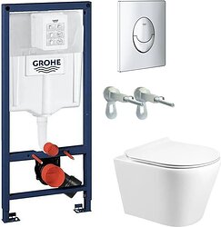 Унитаз Grado GD-W201T + GROHE Rapid SL 38721001 (с кнопкой смыва) Унитаз Grado GD-W201T + GROHE Rapid SL 38721001 (с кнопкой смыва)
