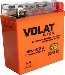 Аккумулятор для мотоцикла VOLAT YB5L-BS(iGEL) R+ (5Ah) Аккумулятор для мотоцикла VOLAT YB5L-BS(iGEL) R+ (5Ah)
