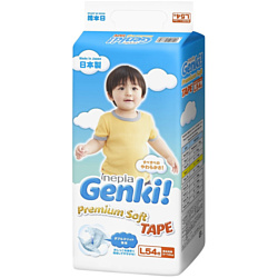GENKI! Premium Soft L 4 Maxi (9-14 кг) 54 шт