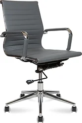 Кресло Norden Техно LB HA-100-45 (экокожа, хром/серый)