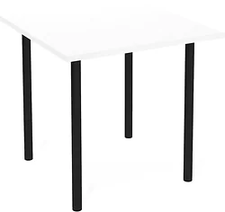 Кухонный стол Sheffilton SHT-TU66/TT 80/80 ЛДСП (черный/белый снег)