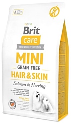 Brit (2 кг) Care Mini Hair & Skin Salmon & Herring
