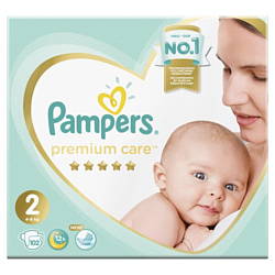 Pampers Premium Care 2 Mini (4-8 кг), 102 шт