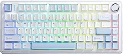 Клавиатура AULA F75 white/blue/lilac, Leobog Reaper, без кириллицы