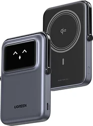 UGreen PB764-45329 Uno Magnetic Wireless + Holder Power Bank 10000 mAh Qi2 15W Space Gray) UGreen PB764-45329 Uno Magnetic Wireless + Holder Power Bank 10000 mAh Qi2 15W Space Gray)