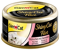 GimCat ShinyCat Filet цыпленок с креветками (0.07 кг) 1 шт.