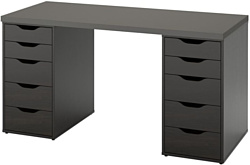 Ikea Лагкаптен/Алекс 194.319.19 (темно-серый/черно-коричневый)