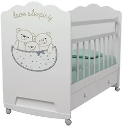 Кроватка VDK Love Sleeping (маятник поперечный, ящик)