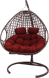 M-Group Для двоих Люкс 11510206 (коричневый ротанг/красная подушка)