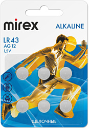 Mirex LR43 (AG12) 6 шт. (23702-LR43-E6)