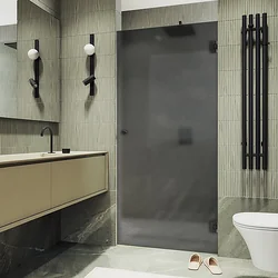Душевая дверь MaybahGlass 195x80.5 MGD-524-6 (графит матовый/черный)
