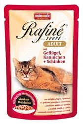 Animonda Rafine Soupe Adult для кошек с мясом домашней птицы, кроликом и ветчиной (0.085 кг) 1 шт.