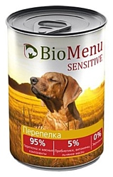 BioMenu (0.41 кг) 1 шт. Sensitive консервы для собак с перепелкой