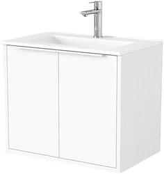 Тумба под умывальник Дабер 018 WeltWasser Deilbach 7517-60 Т18.6W.0.5Б (белый древесный/ручка белая)