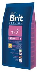 Brit (3 кг) Premium Adult S